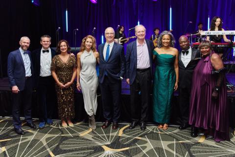 Left to right Eguie Castrillo performs at the Amplify Berklee gala