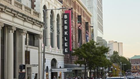 A view buildings on Massachusetts Ave. on Berklee's Boston campus
