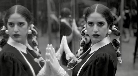 A still from Ava Della Pietra's music video for "Marionette."