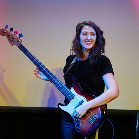 Student at scholarship celebration