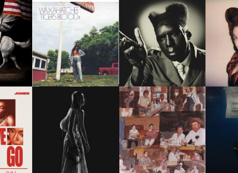 Collage of album art from the songs featured in Berkee's best songs of 2024 playlist