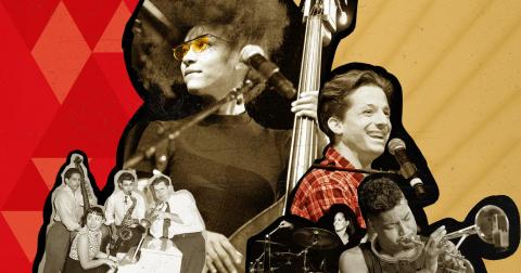 Collage of Berklee alumni over the decades