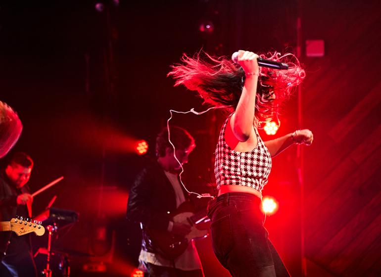 Students performing Billie Eilish