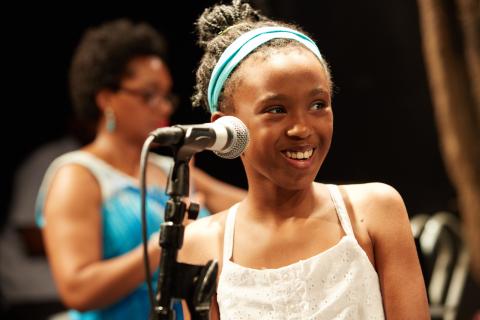 Berklee City Music student performing on stage