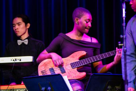 Nia Skeet performs at a City Music concert.