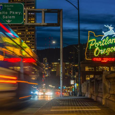 Portland city skyline