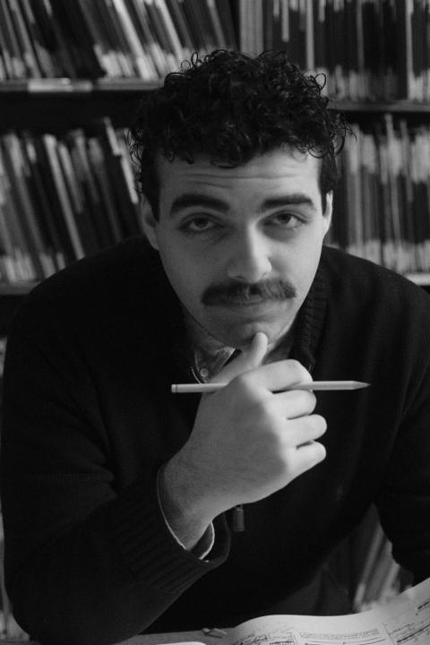 black and white portrait of Grigori Balasanyan