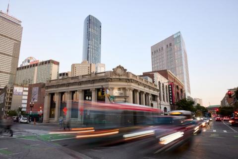 view of Massachusetts Avenue and Boylston Street intersection