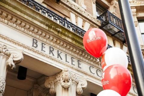Ballons outside 1140 Boylston St.