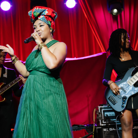 Niu Raza performs at the Encore Gala. 