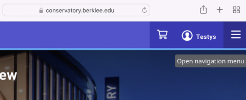 open navigation menu upper right corner